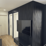 Painel Ripado Slim Preto